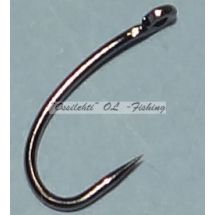 Väkäsetön perhokoukku VSTFH-2488BL #12 barbless fly hook 50pcs pack