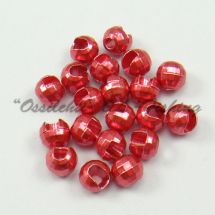 Tungsten Slotted Disco Beads Candy Red Lucent metallic 2.5 mm 20kpl TFH®