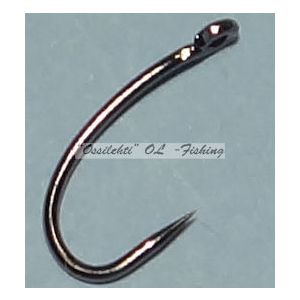 Väkäsetön perhokoukku VSTFH-2488BL #12 barbless fly hook 50pcs pack