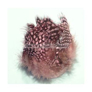 Helmikanan höyhen Guinea Fowl vartalohöyhen nidottu 40 - 45 kpl LIGHT PINK