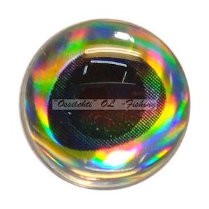 Oval Pupil 3D Adhesive Drop Style Living Eye size 3mm 15kpl Colour 5 Silver TFH®