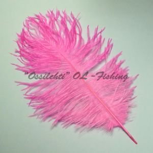 Strutsin höyhen extra fluffy 28 - 30cm HOT Pink siikaset yli 10cm