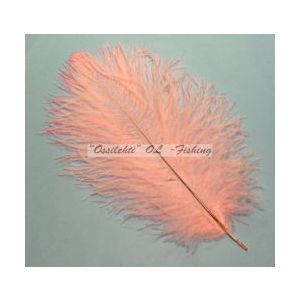 Strutsin sulka (höyhen) pyrstöhöyhen kokonainen, "Baby Light Pink"