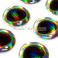 Oval Pupil 3D Adhesive Drop Style Living Eye size 3mm 15kpl Colour 5 Silver TFH®
